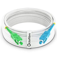 Octofibre - Câble Fibre Optique Freebox - 10m - Renforcée avec Blindage Kevlar - Rallonge/Jarretiere - SC APC vers SC UPC - Garantie 10 Ans