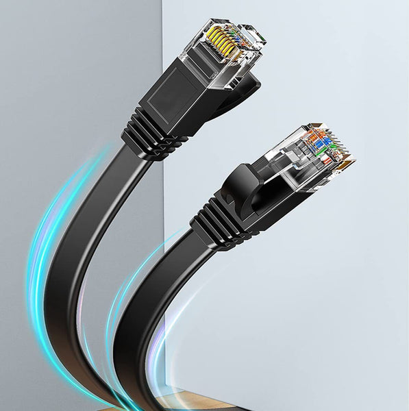 Cat 7 Câble Ethernet 30M, Cat7 Tressé Plat Haut Débit (10Gbps