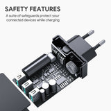Chargeur Secteur 3 Ports USB 6A 30W Mural
