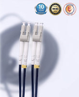 Câble à Fibre Optique en Acier Blindé pour Extérieur et Intérieur LC/UPC à LC/UPC OM3 Multimode Duplex 50/125um Noir
